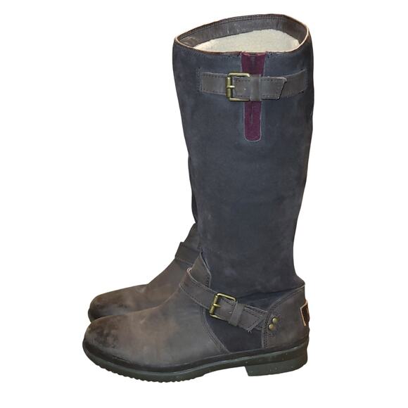UGG Shoes - UGG Thomson Brown Leather Knee-High Boots Size 5.5